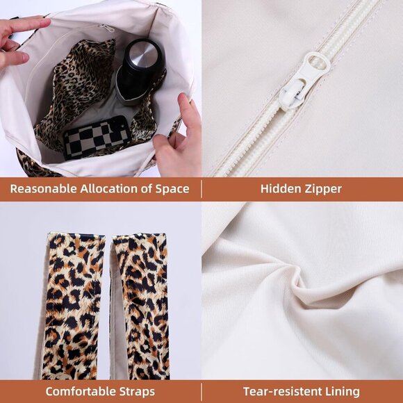 Women’s Silk Shoulder Bag Large Zipper Hobo Tote with Unique Material - Picture 5 of 6